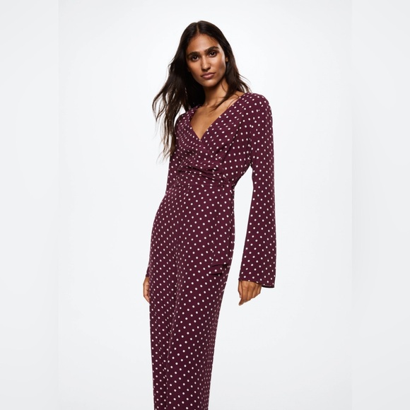 Mango Pants - MNG Mango Polka Dot Jumpsuit
